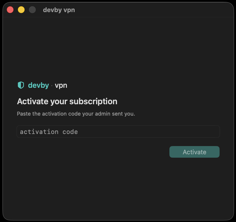 activation screen